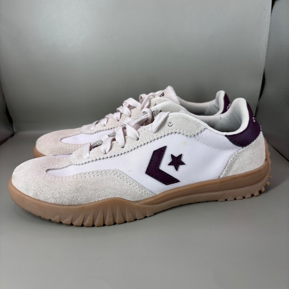 Converse Run Star Trainer Egret Dark Wine Gum Low Top Sneakers A10450C Womens 6 - Picture 3 of 7